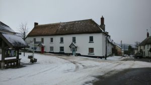 Snowy house